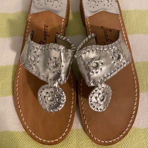 Jack Rogers Flat Sandal Silver (Navajo)